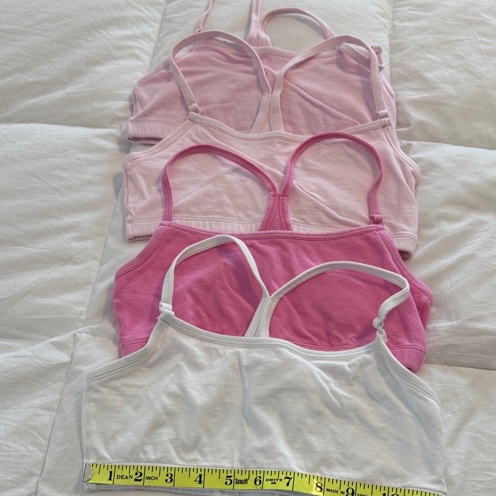 Fruit of the Loom Pink and White Racerback Sports Bra Set Sz. 34